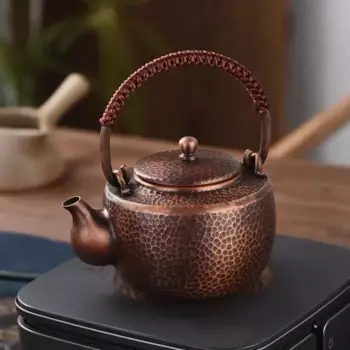 Чайник из чистой меди, чайник ручной работы, ретро-горшок для чая кунг-фу, 500 мл