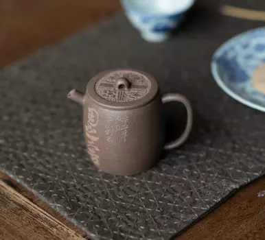 Чайник из фиолетовой глины Yixing, чайная посуда для учащихся, искусственная глина ручной работы, древнее зеркало Daji, оригинальная моя, Секция Qing,