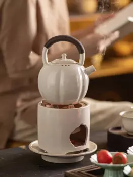Чайник керамический с боковой ручкой, для приготовления чая с открытым огнем, для использования на улице