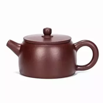 Чайник Zisha с маленькой плоской крышкой, горшок ручной работы, чайная посуда кунг-фу, посуда из фиолетовой глины для зеленого и черного пуэр, киноварь