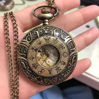 Часы с рисунком из монет, запоминающие Таро с рисунком в винтажном стиле, созвездие, воротник с рисунком