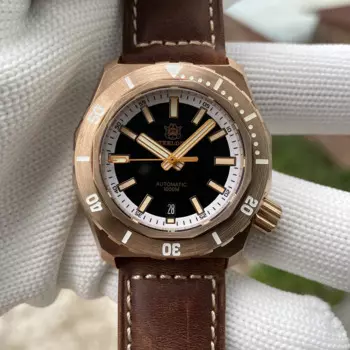 Часы STEELDIVE SD1947S Мужские механические, бронзовые швейцарские светящиеся водонепроницаемые Роскошные наручные часы для дайвинга NH35, 100 бар