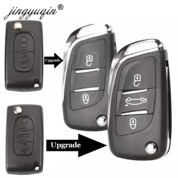 Чехол Для Ключей Jingyuqin CE0523 Для Citroen C2 C4 C5 Berlingo Xsara Picasso Peugeot 306 407 807 Partner VA2/HU83 Со Съемной...