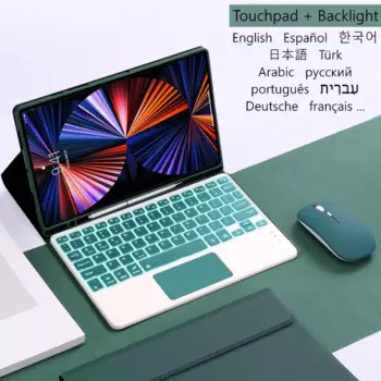 Чехол для планшета Samsung Tab S6 Lite 10,4 2024, клавиатура, трекпад, чехол с подсветкой, клавиатура для Galaxy Tab S6 Lite, чехол Funda SM-P620