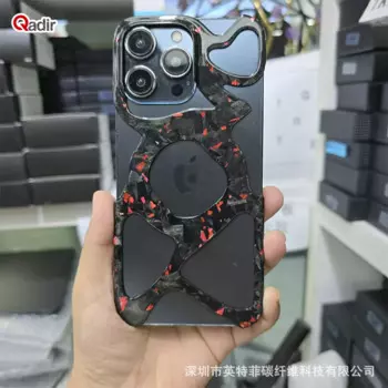 Чехол для телефона Qadir из настоящего углеродного волокна для iPhone 15Pro Max 15pro, ультратонкий, сверхлегкий защитный чехол, полузакрытый твердый корпус