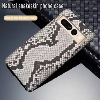 Чехол-накладка из натуральной кожи питона для Google Pixel9 Pixel 8 7 6Pro полуобложка из кожи 7A