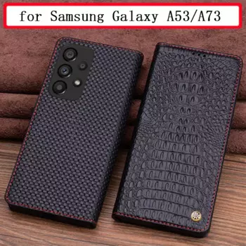 Чехол ручной работы из натуральной кожи для Samsung Galaxy A53, чехол для телефона из коровьей кожи для Samsung Galaxy A73, кожаный чехол