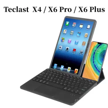 Чехол с Bluetooth-клавиатурой для Teclast X4 X6 Pro X6 Plus, клавиатура для планшетного ПК с функцией подставки, черный защитный чехол