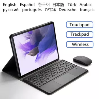 Чехол с клавиатурой для Huawei Matepad Pro 12,6 2021, чехол с тачпадом для русского испанского иврита, клавиатура для Huawei Matepad 12 6, чехол