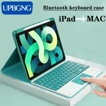 Чехол UPBGNG с сенсорной клавиатурой для IPad Air 5 2022 Air 5th 10,9 дюйма/IPad Por 11 2021 / IPad Mini 6, Беспроводная Bluetooth-мышь, клавиатура