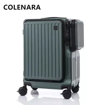 Чемодан COLENARA для ноутбука диагональю 20 дюймов, открывающийся спереди компьютер, Женская тележка с USB-зарядкой, детский универсальный чемодан на колесиках