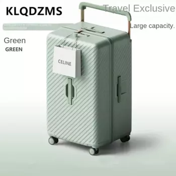 Чемодан на колесиках KLQDZMS, сверхвместительная тележка из АБС и поликарбоната чехол 22, 24, 26, 28, 30 дюймов, прочный и долговечный чемодан на колесиках