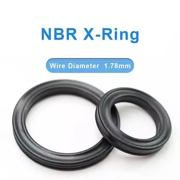 Черная нитриловая резиновая уплотнительная шайба NBR X-Ring для гидравлических цилиндров