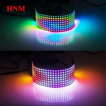 Черная печатная плата 5050 RGB WS2812, полноцветная Плата дисплея DC5V 8X32 256 светодиодов, гибкая Пиксельная панель экрана индивидуально стандарта