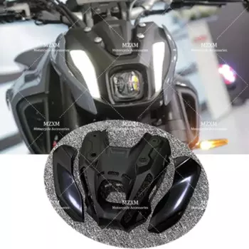 Черная передняя носовая крышка фары, комплект обтекателя, подходит для Yamaha MT09 MT-09 2021-2022