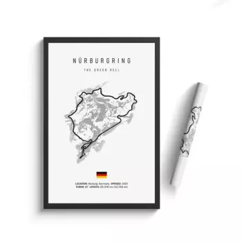 Черно-белый ретро плакат Формула 1