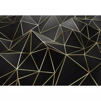 Черно-золотые обои 151 "x 105" 3D абстрактные геометрические настенные фотообои для спальни, гостиной, ТВ, фоновая стена