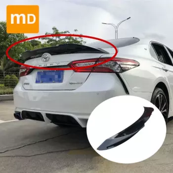 Черное крыло спойлер задний багажник отделка для Toyota XV60 CAMRY 2018-2023 углеродное волокно комплект кузова разделитель аксессуары