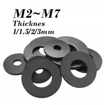 Черные резиновые плоские шайбы M2 M2.5 M3 M4 M5 M6 M7