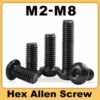Черные шестигранные винты из углеродистой стали M2-M8 NoEnName_Null
