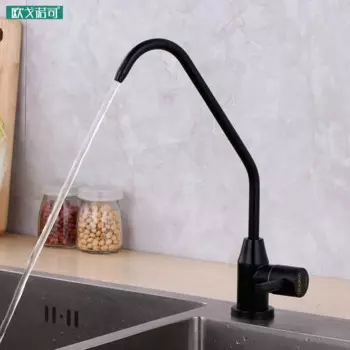 Черный кран для питьевой воды для кухонной раковины
