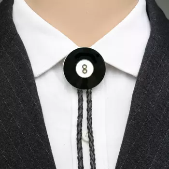 Черный мужской галстук-бабочка 8 дюймов металлический кожаный воротник Веревка Аксессуары для костюма