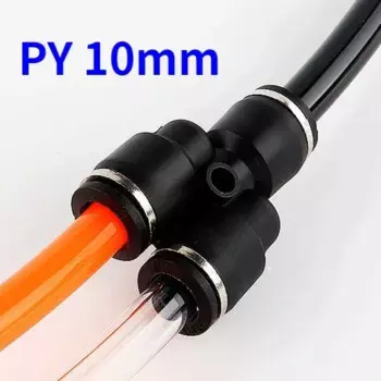 Черный пневматический фитинг PY PW 4-16 мм