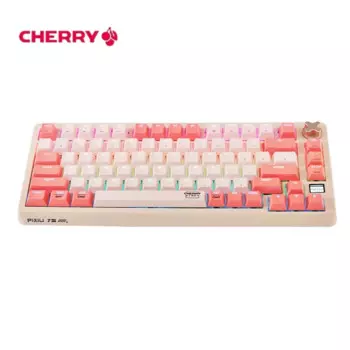 CHERRY XTRFY PIXIU Механическая клавиатура с прокладкой, трехрежимный беспроводной RGB MX2A, переключатель чая, с возможностью горячей замены, игровой офисный светодиодный экран