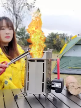 Chimeneas Кемпинговая дровяная печь Портативная газовая дровяная печь Открытый пикник Барбекю Кулинария Кемпинг Печь Туристическая печь