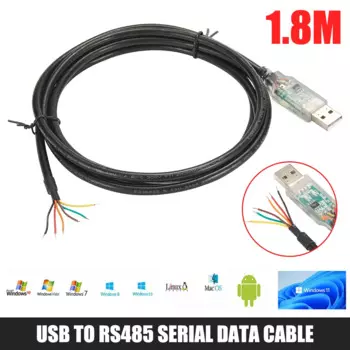 Чип FTDI, кабель usb в RS485 с светодиодами TX/RX, 6 футов на конец провода, адаптер стандартной совместимости, Кабель-адаптер rs485 с Драйвером