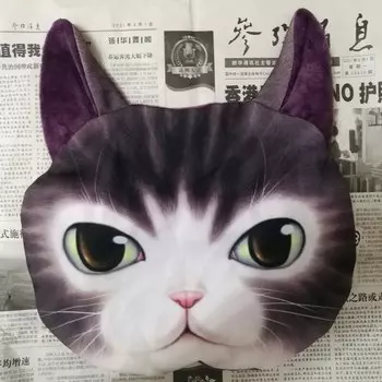 CHIZIYO 3D кошка, собака, панда, кролик, принт, животные, голова, чехлы на автомобильные сиденья, подставка для шеи, плюшевая подушка, безопасный подголовник без наполнения