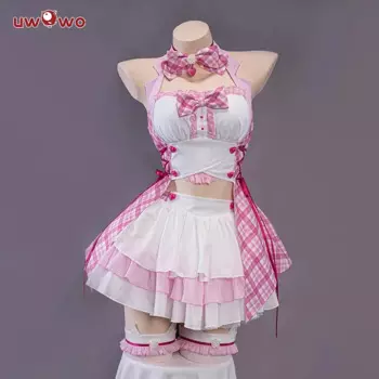 Chocola Косплей Хэллоуин костюм новый idol Женщина-кошка горничная костюм платье Шоколад/vanullaa плохой костюм