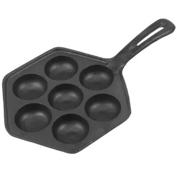 Чугунная чугунная антипригарная сковорода для блинчиков, Munk/Aebleskiver, домашняя чугунная сковорода для различных сферических продуктов