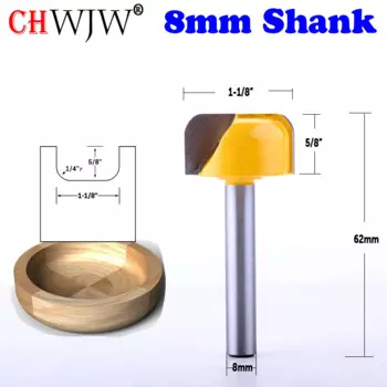 Фреза CHWJW для резьбы по дереву 1-1/8", твердосплавная