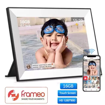 Цифровая фоторамка с Wi-Fi, 10,1 дюйма, HD, IPS, 1280*800, 16 ГБ, управление с помощью приложения, Автоматическое вращение, рождественский подарок