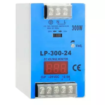 Цифровой дисплей LP-300-12 300 Вт 12 В 24 в импульсный источник питания на Din-рейке