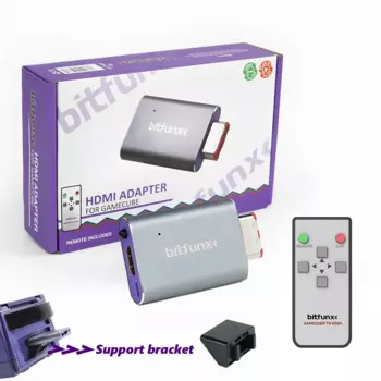 Цифровой HDMI-адаптер Bitfunx для Nintendo Gamecube, HDMI-совместимая линия, дублер для NGC, конвертерные кабели, игровые аксессуары