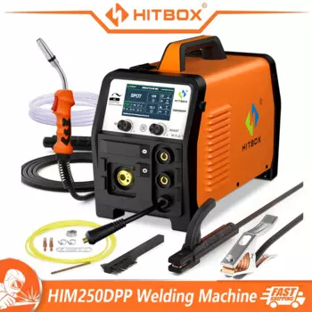 Цифровой сварочный аппарат HITBOX с ЖК-дисплеем, 110 А, дуговой сварочный аппарат для дуговой сварки, дуговой сварочный аппарат из алюминия, IGBT, 220 В/в