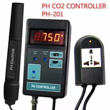 Цифровой ЖК-дисплей PH CO2 контроллер измеритель аквариума 0,00 ~ 110 PH диапазон + переключатель розетки 220 В/в