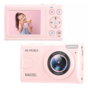 Цифровые HD-камеры для фотосъемки с 18-кратным зумом, компактная камера 4K 64 мп для YouTube, студентов, детей, CCD