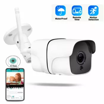 Цилиндрическая наружная Wi-Fi камера видеонаблюдения 1080P, водонепроницаемая сетевая камера с объективом 3,6 мм и двумя каналами, ICsee