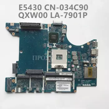 CN-034C90 034C90 34C9 0 Высококачественная материнская плата для ноутбука E5430 материнская плата QXW00 с SLJ8C HM77 100% полностью протестирована ОК