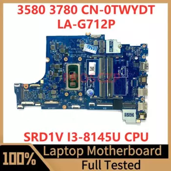 CN-0TWYDT 0TWYDT материнская плата для ноутбука DELL 3580 3780 материнская плата с SRD1V I3-8145U CPU 100% протестирована работает хорошо
