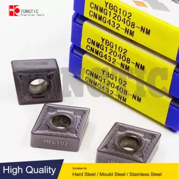 CNMG 120408 -NM YBG102 YBG105 Резак Инструменты с ЧПУ Вставка Токарный станок Обработка Инструменты Токарный станок Режущий инструмент Токарные инструменты по металлу CNMG 120408