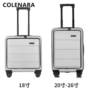 COLENARA 18 "20" 22 "24" 26 дюймов дорожная сумка для багажа с передним отверстием для ноутбука, посадочный чехол из АБС-пластика + ПК, мужской чемодан на колесиках, чемодан для салона