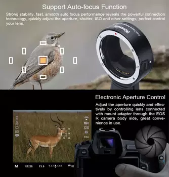 Commlite CM-EF-EOSR Адаптер для крепления объектива от Canon EF/EF-S Lens к Canon EF R RF-Mount