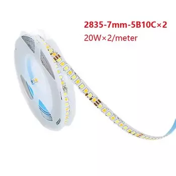 COMPYI Светодиодная лента 2835-200D-5B10Cx2 белая+теплый белый 7мм