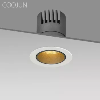 COOJUN Светодиодный прожектор с регулируемой яркостью, встроенный противоослепительный потолочный светильник с регулируемым углом, потолочный светильник для домашнего освещения, 7 Вт