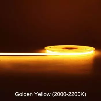 COOLAMPS COB светодиодная лента 5 мм 400LEDs синий/зеленый/красный/золотисто-желтый 12В/24В