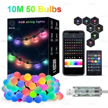 Coolo RGB светодиодная гирлянда Bluetooth 10 м